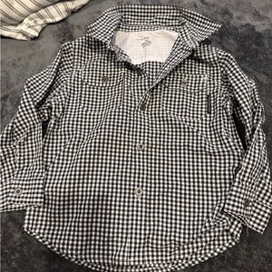 Calvin Klein Jeans Black and White Checkered Button Down Shirt